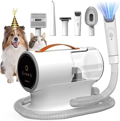 AirRobo Dog Grooming Vacuum Dog Grooming Kit,12000Pa Strong Pet Grooming Vacuum For Dogs