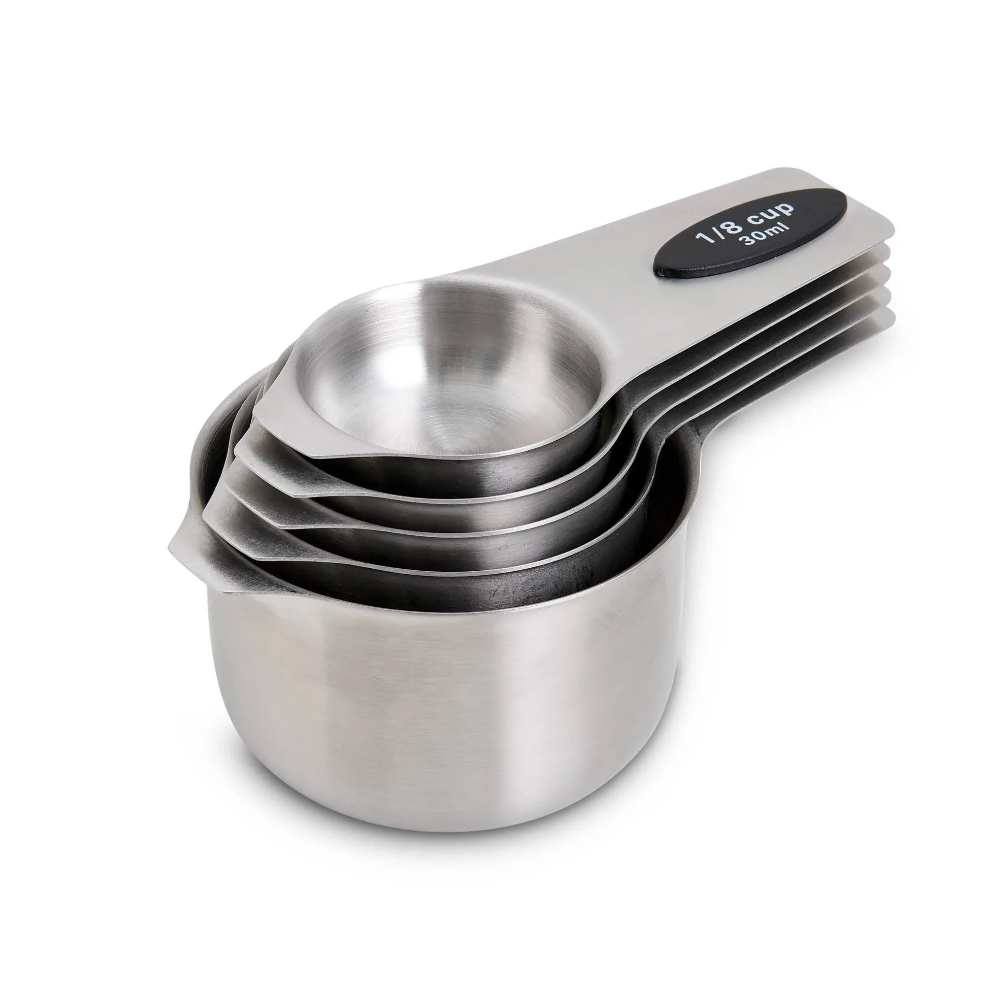 Mrs. Anderson’s Baking Magnetic Measuring Cups, 18/8 Stainless Steel, 5-Piece Set