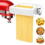 RETHONE Pasta Maker Attachment for KitchenAid Stand Mixers -3 in 1 Set Pasta Attachments