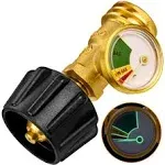 Flame King Propane Tank Gauge Level Indicator Leak Detector Gas Pressure Meter Color Coded & Glow in The Dark Universal for Cylinder, BBQ Gas Grill, RV Camper, Heater Propane Gas Tank Level IndicatorFlame King Propane Tank Gauge Level Indicator Leak…