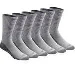 Dickies Men's Dri-tech Moisture Control Crew Socks Multipack, Black (6 Pairs), Shoe Size: 6-12