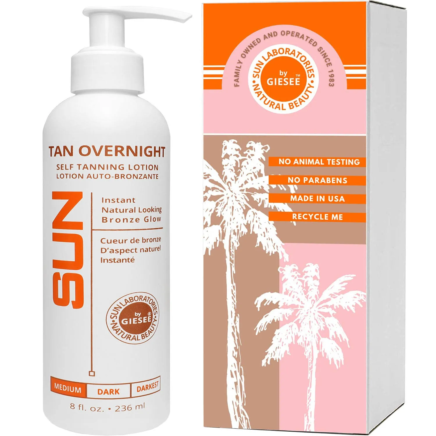 Sun Laboratories Self Tanning Lotion Tan Overnight