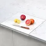 Acrylic Cutting Board with Counter Lip, 17.5x13.5 Large (17.5X13.5 In） Clear