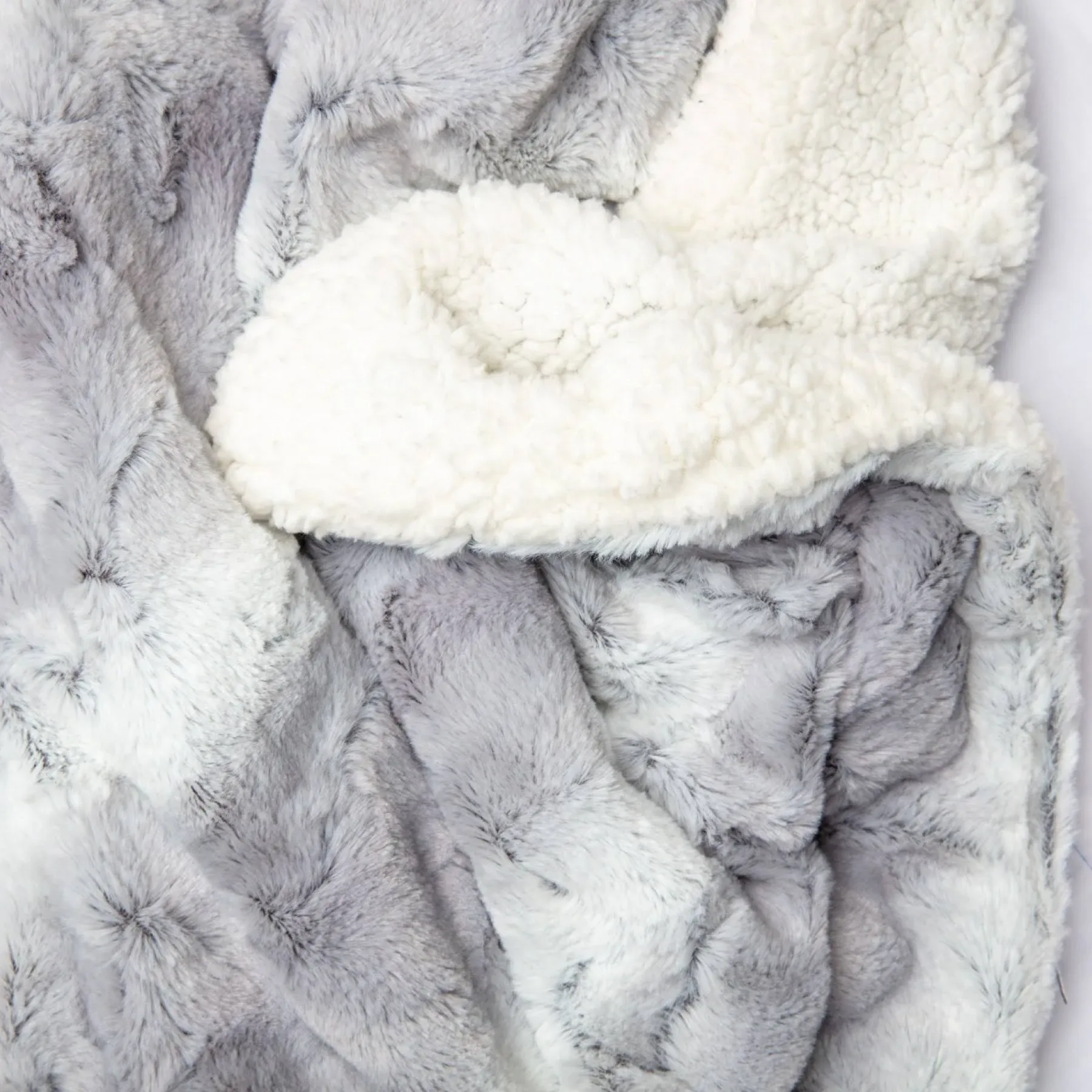 Reversible Faux Fur Sherpa Blanket