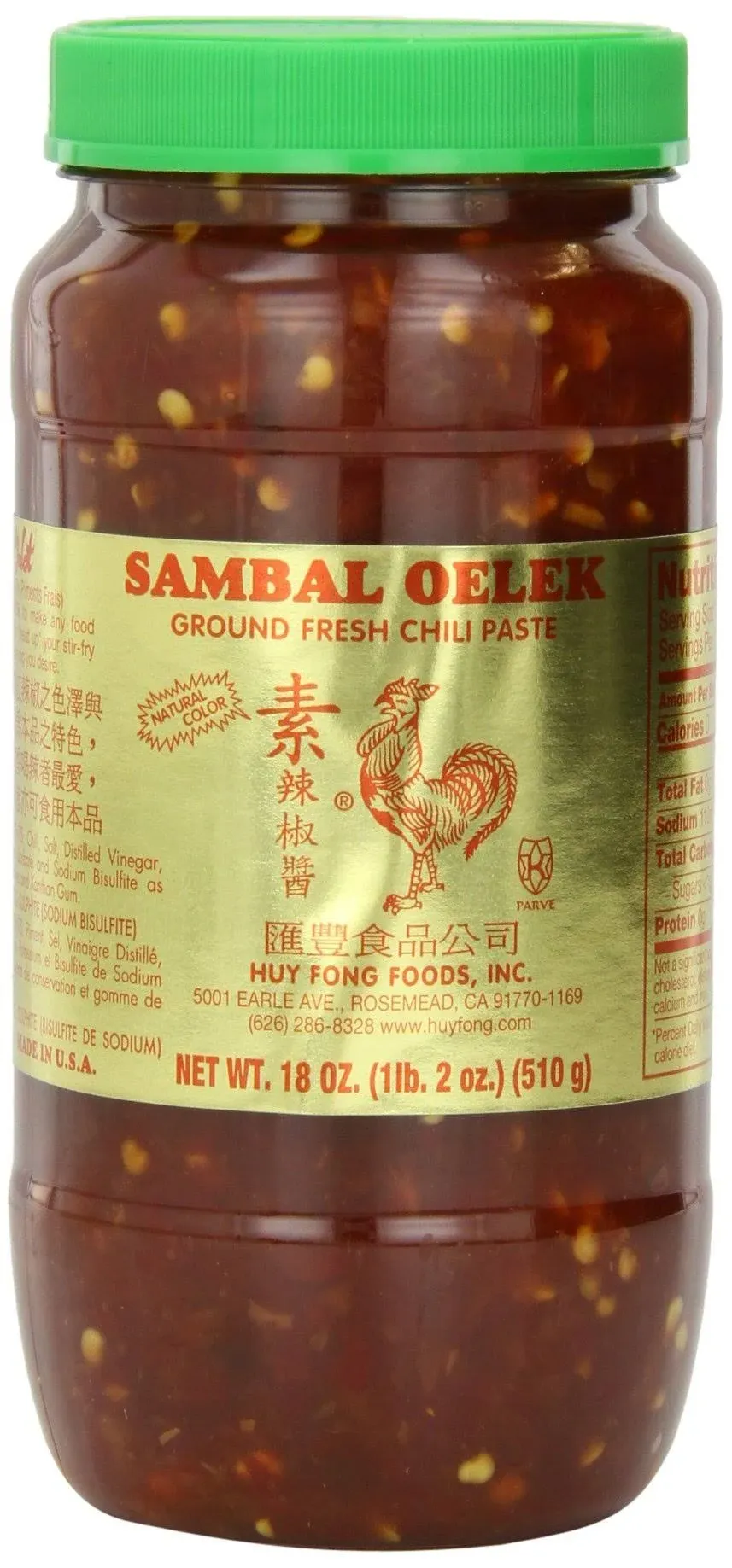 Huy Fong Sambal Oelek, 18 Ounce (Pack of 12)