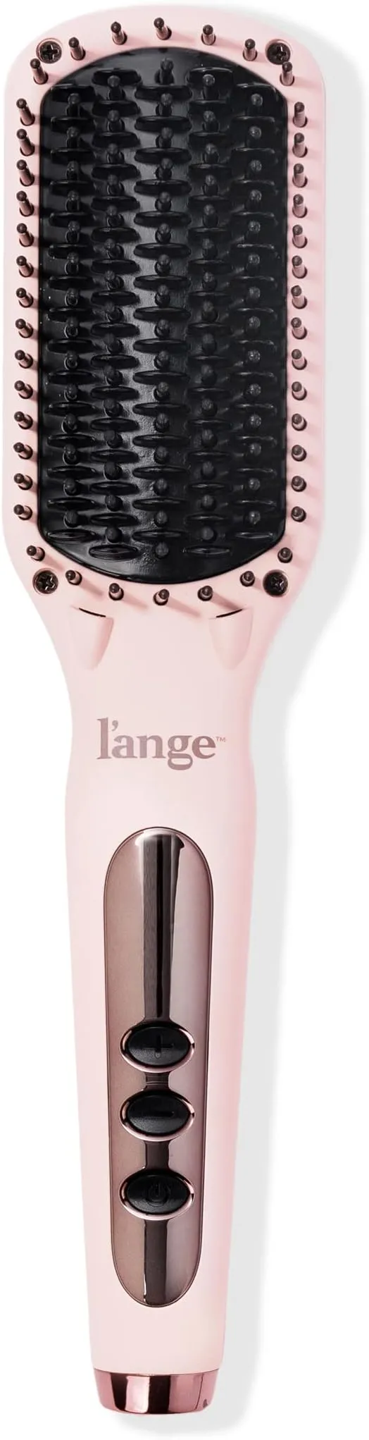 L'ANGE HAIR Le Vite Hair Straightener Brush | Heated Hair Straightening Brush Flat Iron for Smooth, Anti Frizz Hair | Dual-Voltage Electric Hair Brush Straightener | Hot Brush for Styling