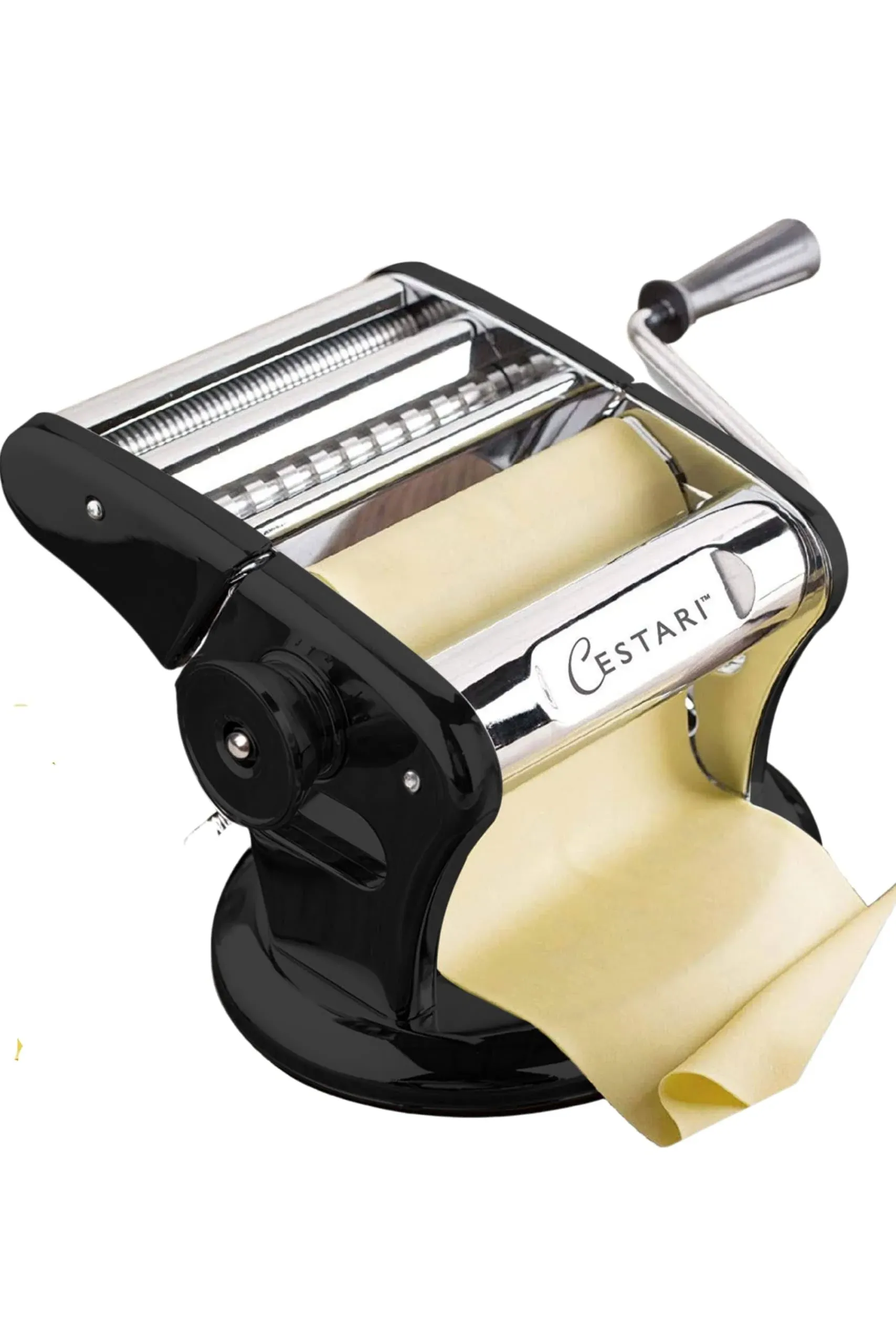 Cestari Stainless Steel Pasta Machine No-Slip Suction Base