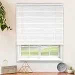 Chicology Cordless 1-Inch Vinyl Mini Blinds, Room Darkening - 54"W x 72"H - White