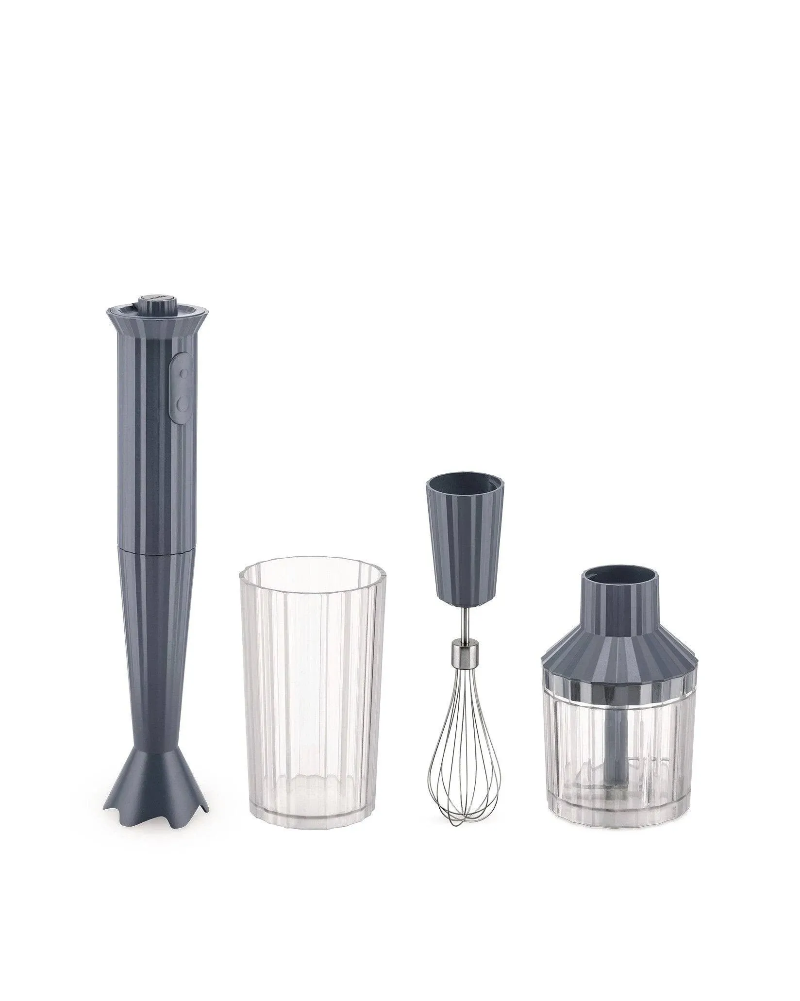 Alessi Plissé Hand Blender Set. Us Plug Grey