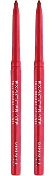 Rimmel Exaggerate lip liner, Red Diva, 2 Count