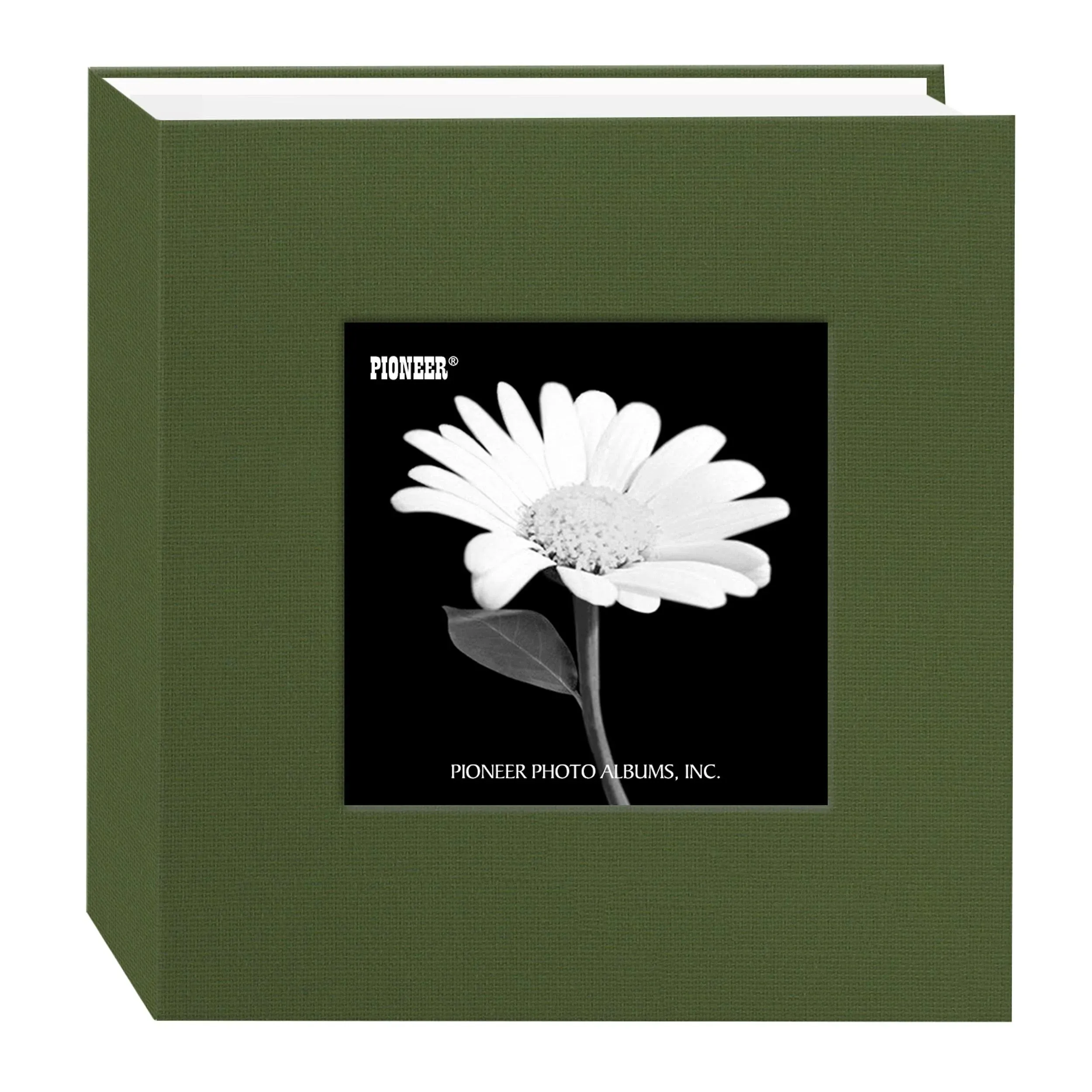 Pioneer 100 Pocket Fabric Frame Cover Photo Album Herbal Green