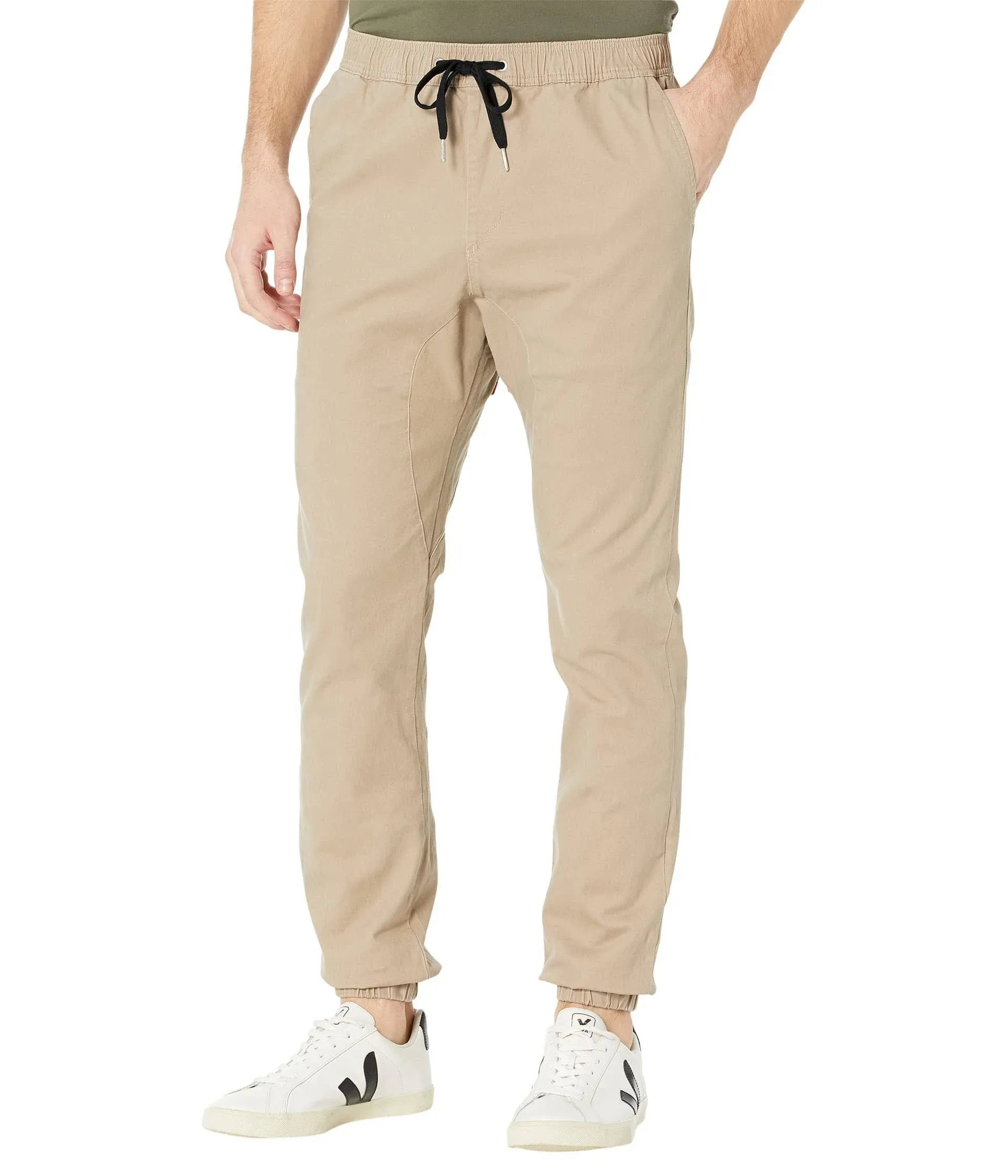 Zanerobe Men's Classic Athletic Fit Sureshot Jogger Pants Beige Size 34 Pull-on.