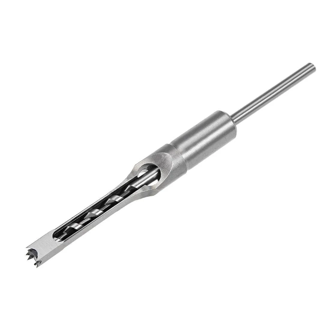 Uxcell Square Hole Drill Bit, 3/8" High-Carbon Steel Hollow Chisel Mortise Power ...