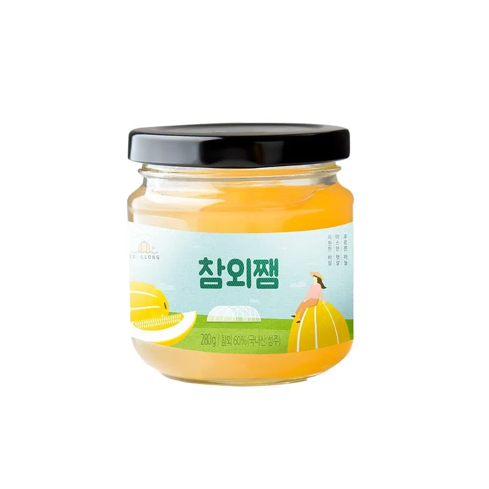 YELLONG Korean Melon CHAMOE Jam, Preserve Fruit Spread 280g / 9.8oz Origin Korea