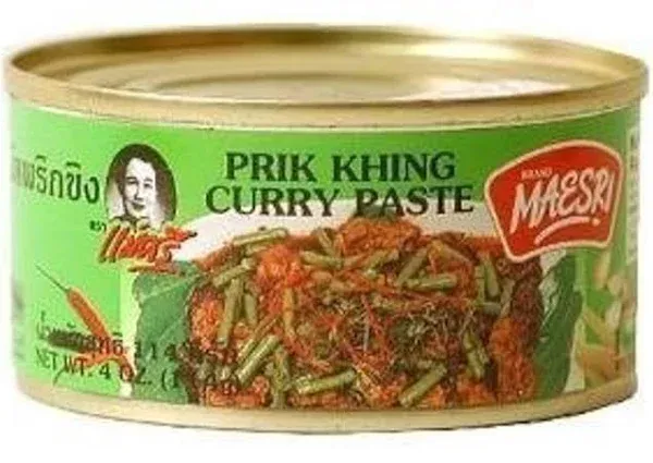 Maesri Thai Prik Khing Curry - 4 oz x 2 Cans Chili