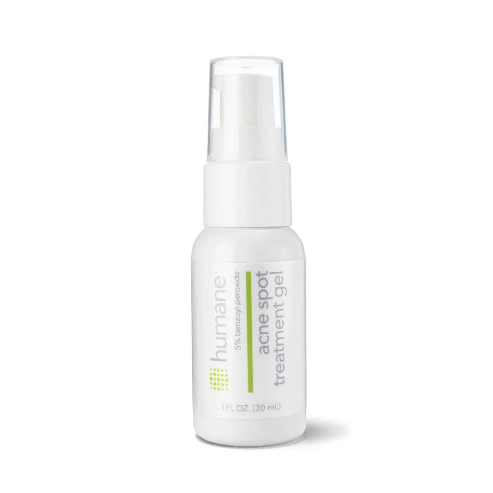 Humane Acne Spot Treatment Gel 5% Benzoyl Peroxide Helps Unclog Pores and Provides Blemish Relief