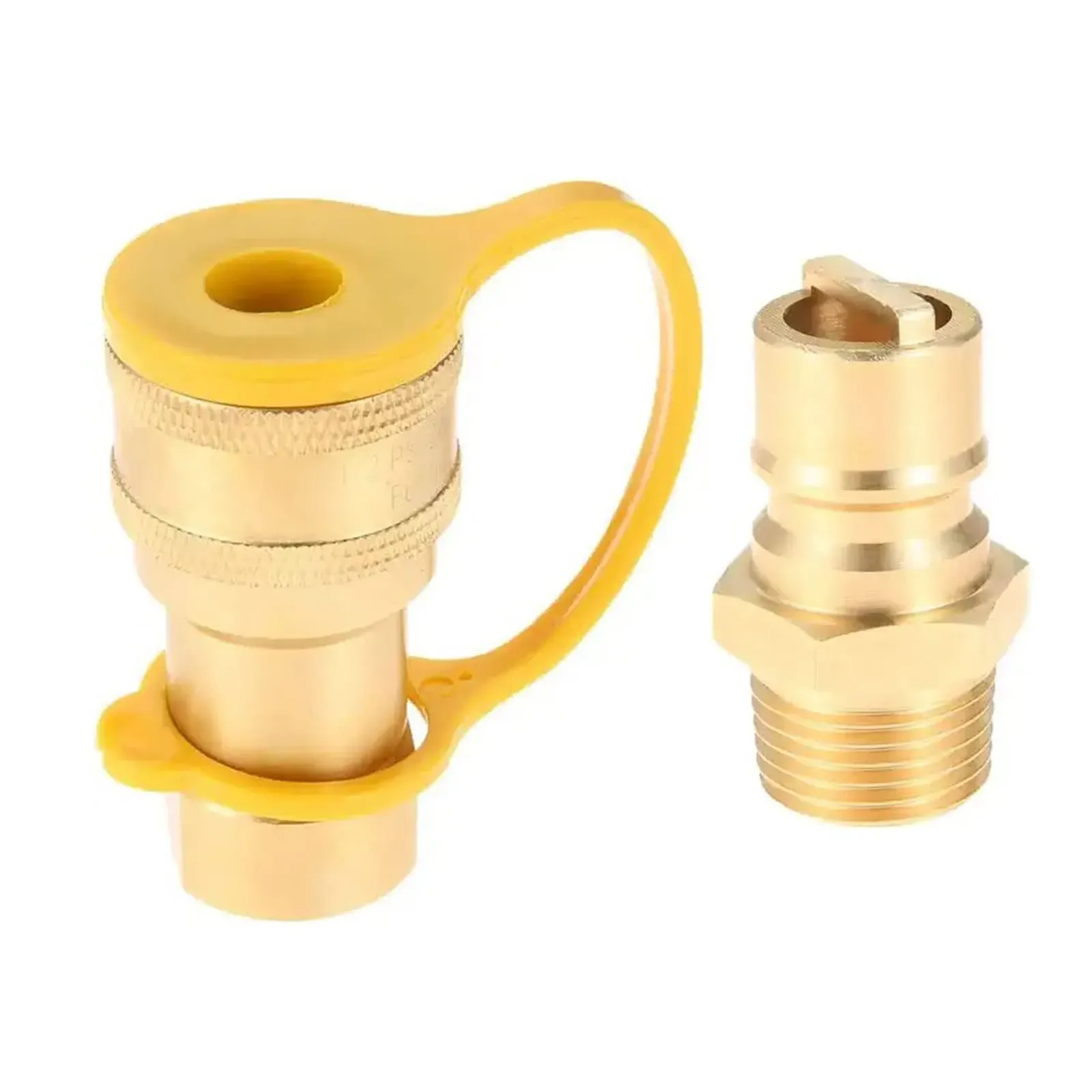 Guofulda 1/2" Gas Quick Connect Kit Male Insert Plug Solid Brass 1/2 inch Nat...