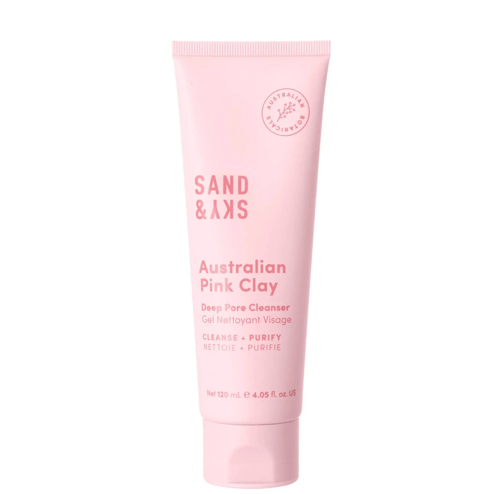 Sand & Sky Australian Pink Clay Deep Pore Cleanser. pH 5.5 Gel Cleanser. Clear Congestion. Reduce Appearance of Pores. Gently Exfoliates. Hydrates & Moisturize Skin (4.05 fl oz)