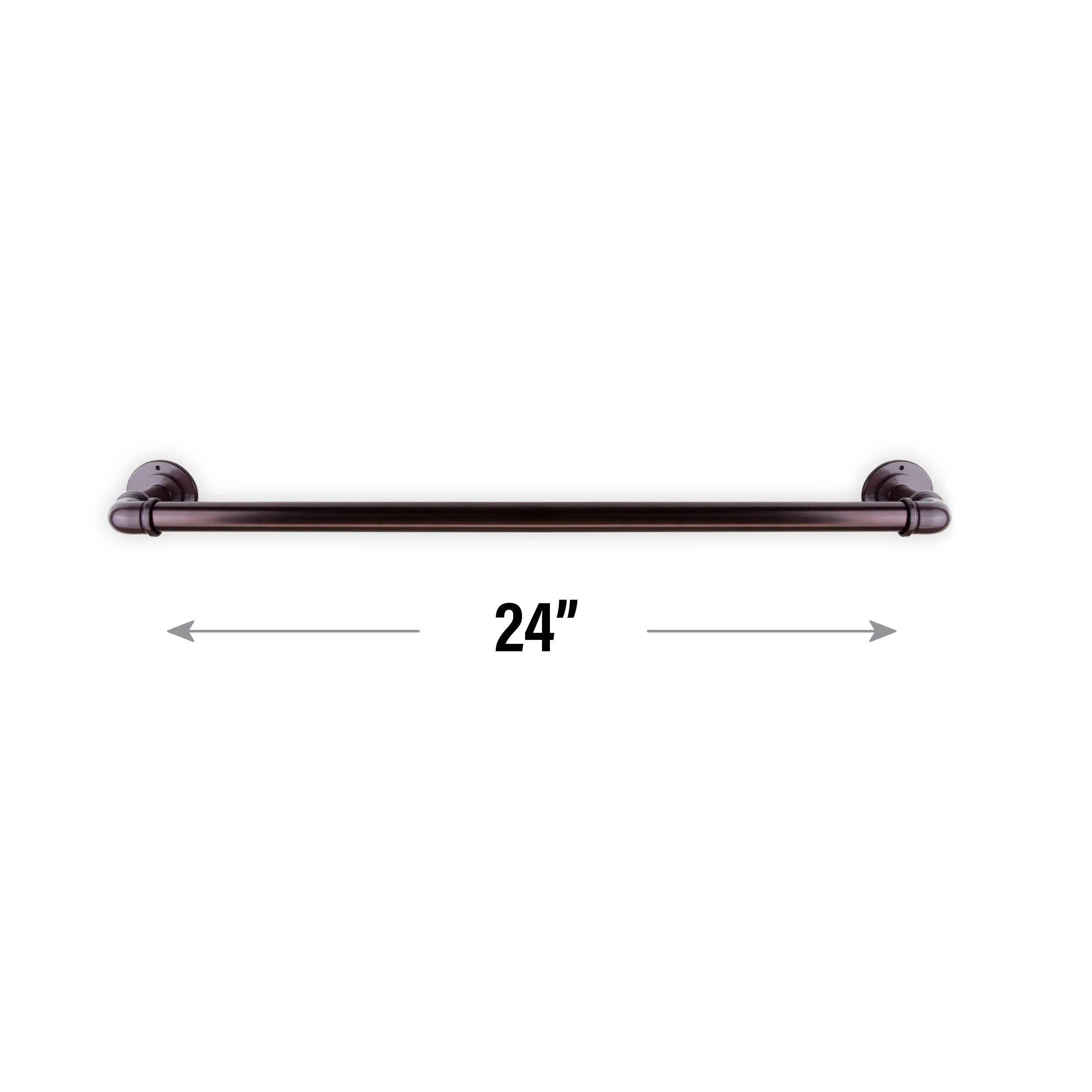 Rod Desyne Industrial Pipe Design Towel Bar, 24 inch, Bronze