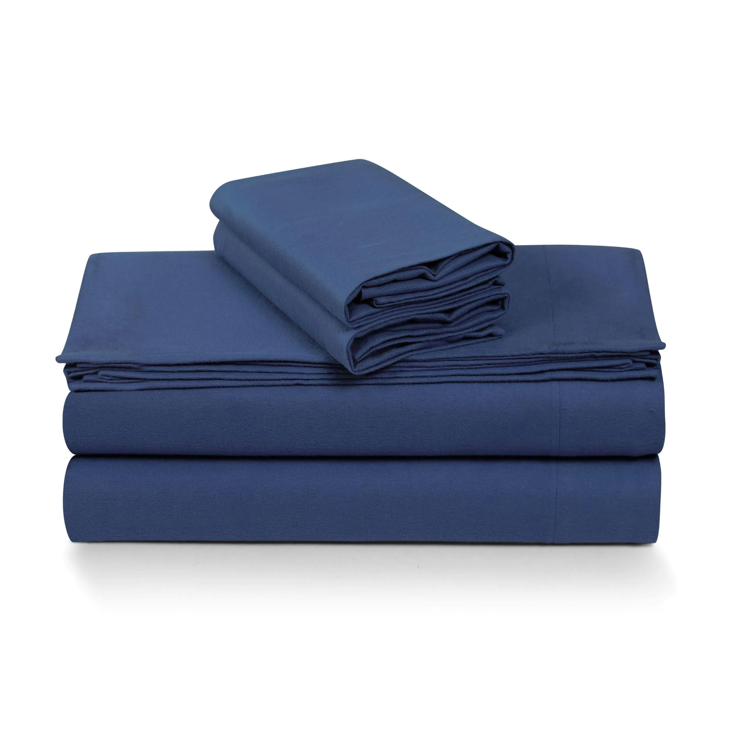 Tribeca Living 6-oz Cotton German Flannel Deep Pocket Sheet Set, Blue, King