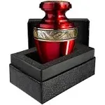 Trupoint Memorials Cremation Urns for Human Ashes – Decorative Urn for Ashes Adult Male or Female, Adult Urns for Human Ashes Women or Men – Extra Large Urns for Human Ashes, Grecian Red